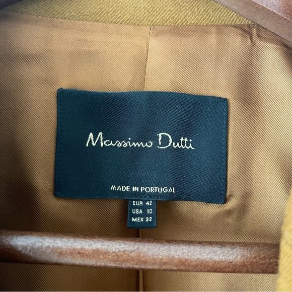 ❌SOLD ❌MASSIMO Dutti Double Breasted Wool Blazer Brown size 10 - Picture 8 of 11